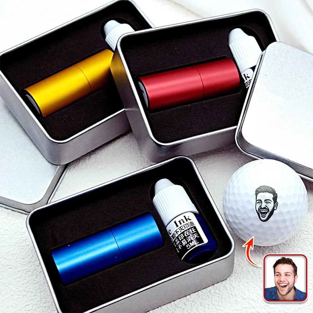 Custom Face Photo Golf Ball Stamp Box, Golf Club Gift, Golf Lovers Gift TH10 896937 - Image 2