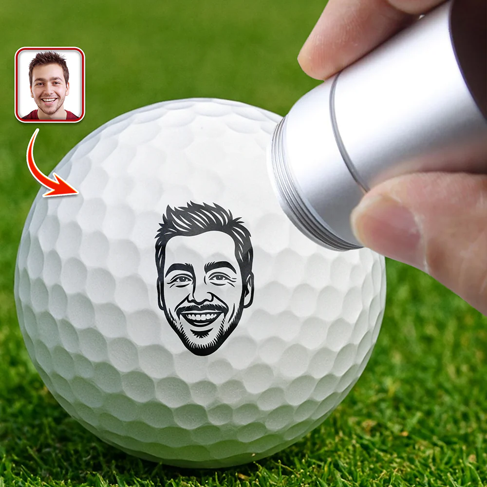 Custom Face Photo Golf Ball Stamp Box, Golf Club Gift, Golf Lovers Gift TH10 896937 - Image 3