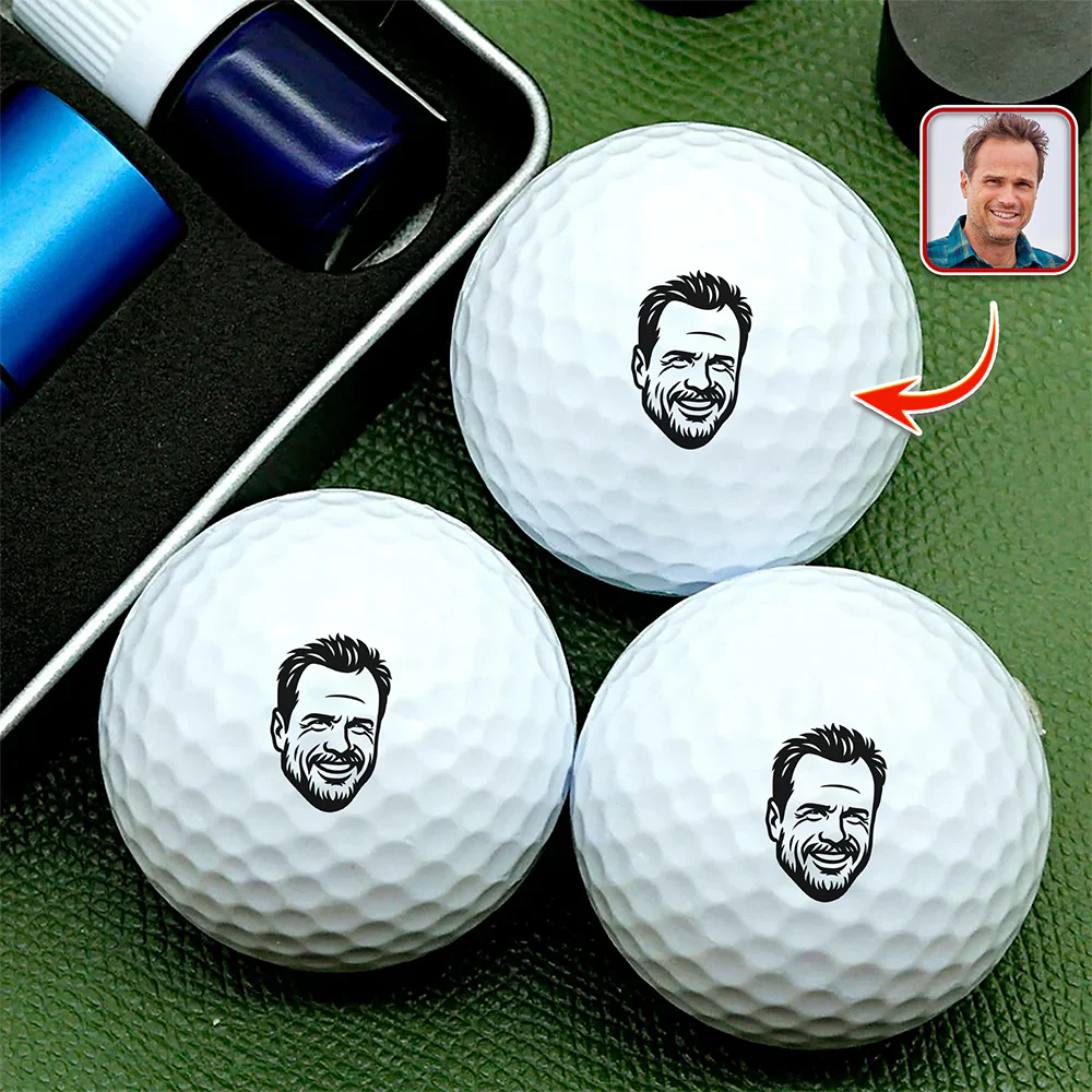 Custom Face Photo Golf Ball Stamp Box, Golf Club Gift, Golf Lovers Gift TH10 896937 - Image 4