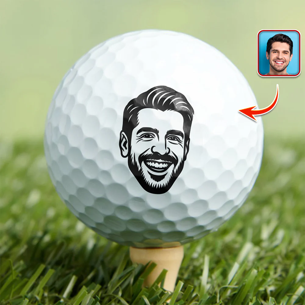 Custom Face Photo Golf Ball Stamp Box, Golf Club Gift, Golf Lovers Gift TH10 896937 - Image 5