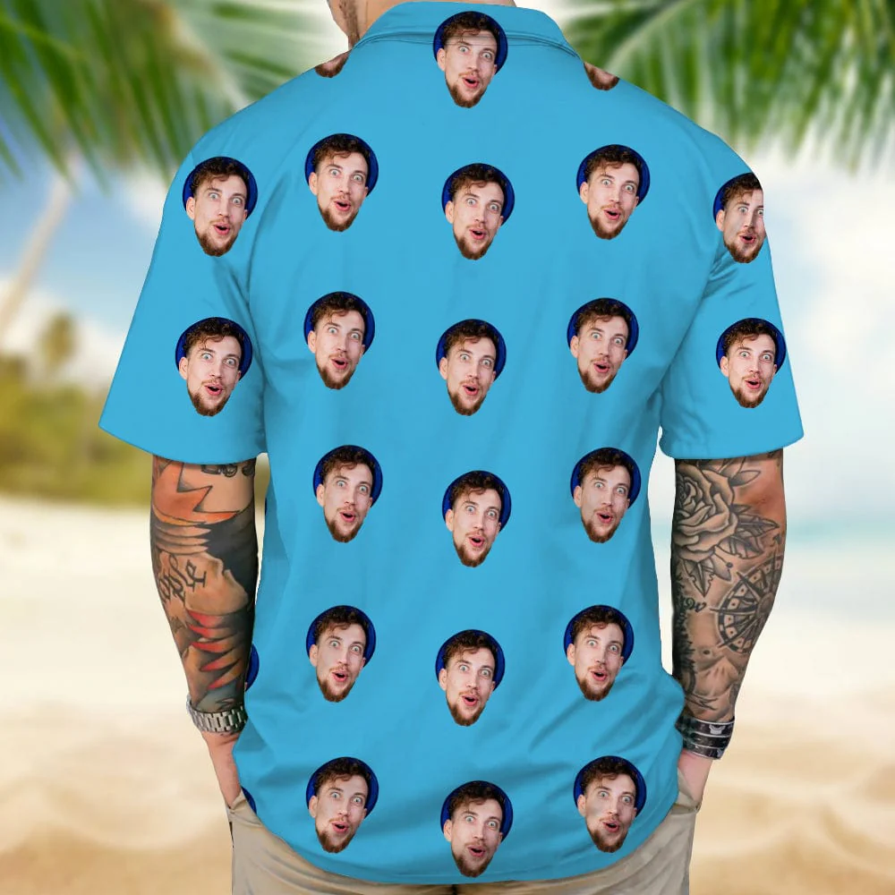 Custom Face Photo Multicolor Hawaii Shirt DM01 890829 - Image 3