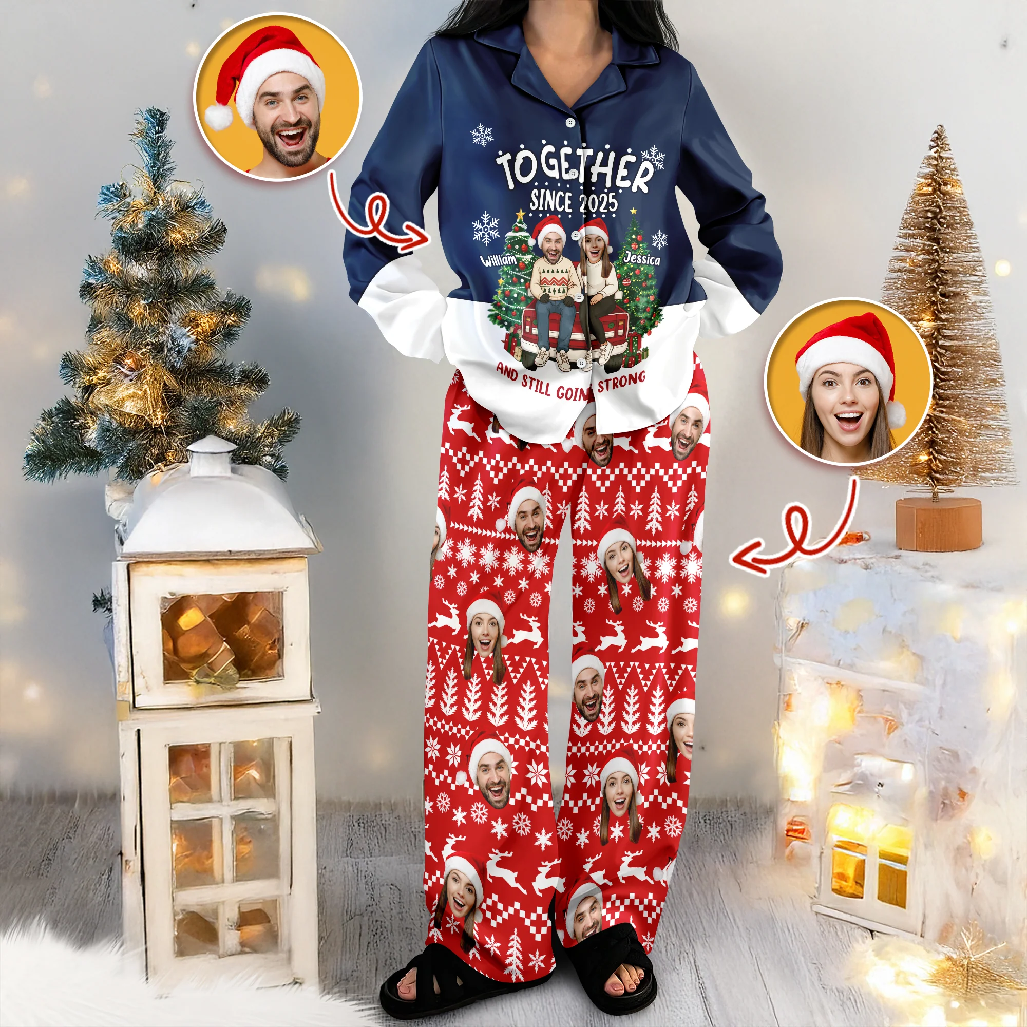 Custom Face Photo Together Since Pajamas For Couple TH10 896045 - Image 4