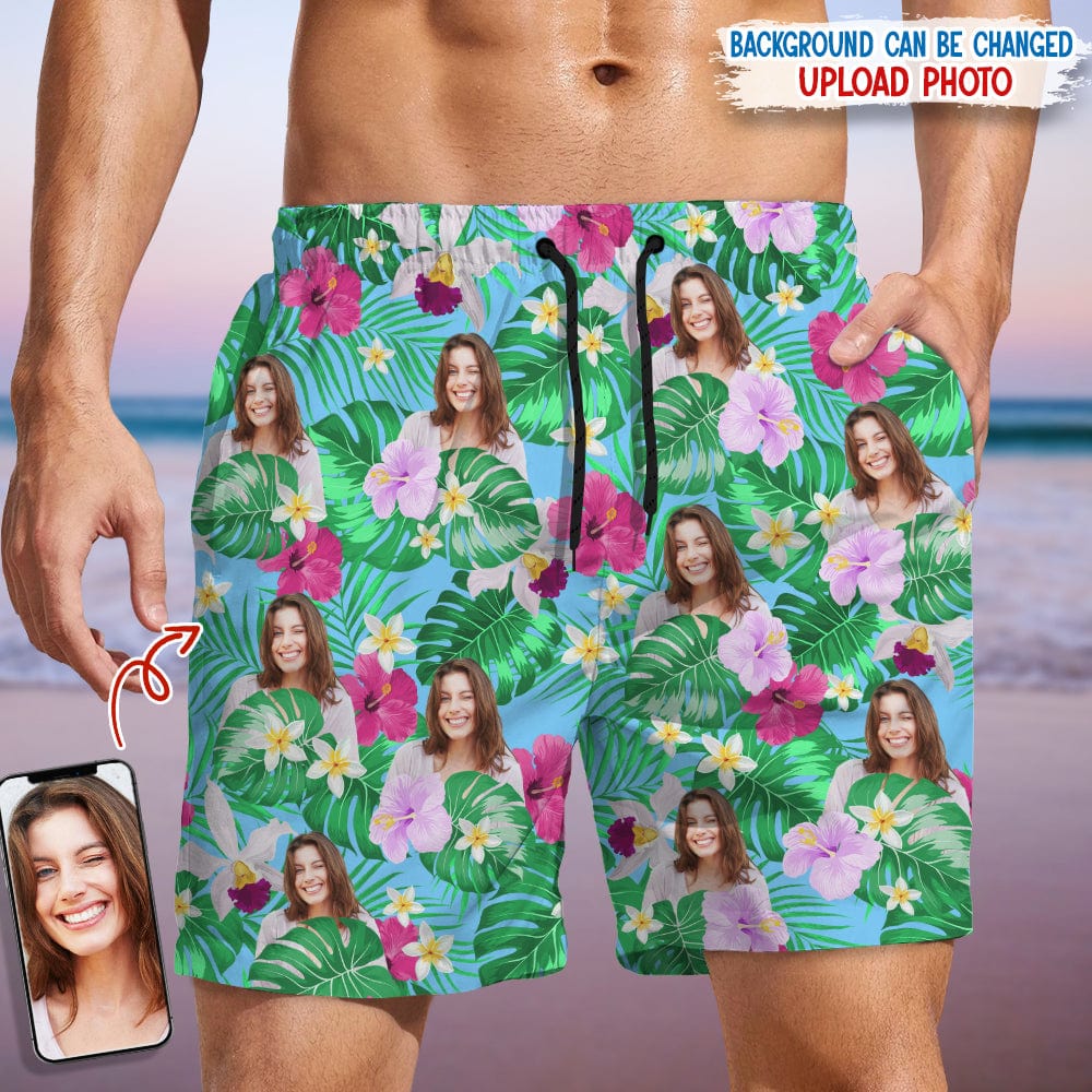 Custom Face Photo Tropical Style Beach Short TA29 889503 - Image 2