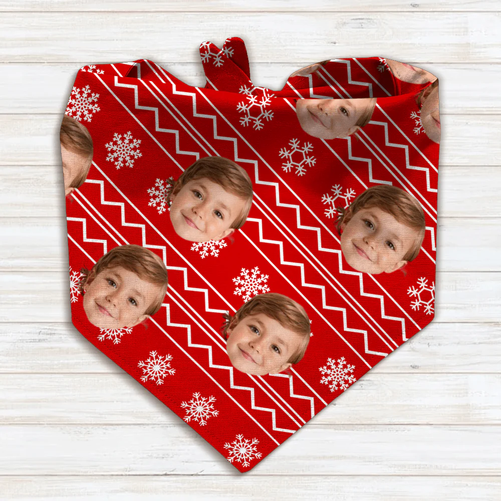 Custom Face Photo With Christmas Pattern Bandana TH10 891547 - Image 2