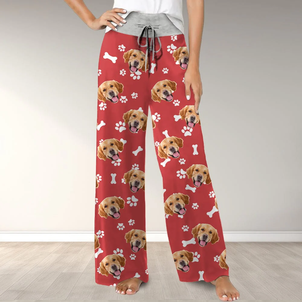 Custom Face Photo With Colorful Background For Pet Lover Lounge Pants TH10 891649 - Image 2