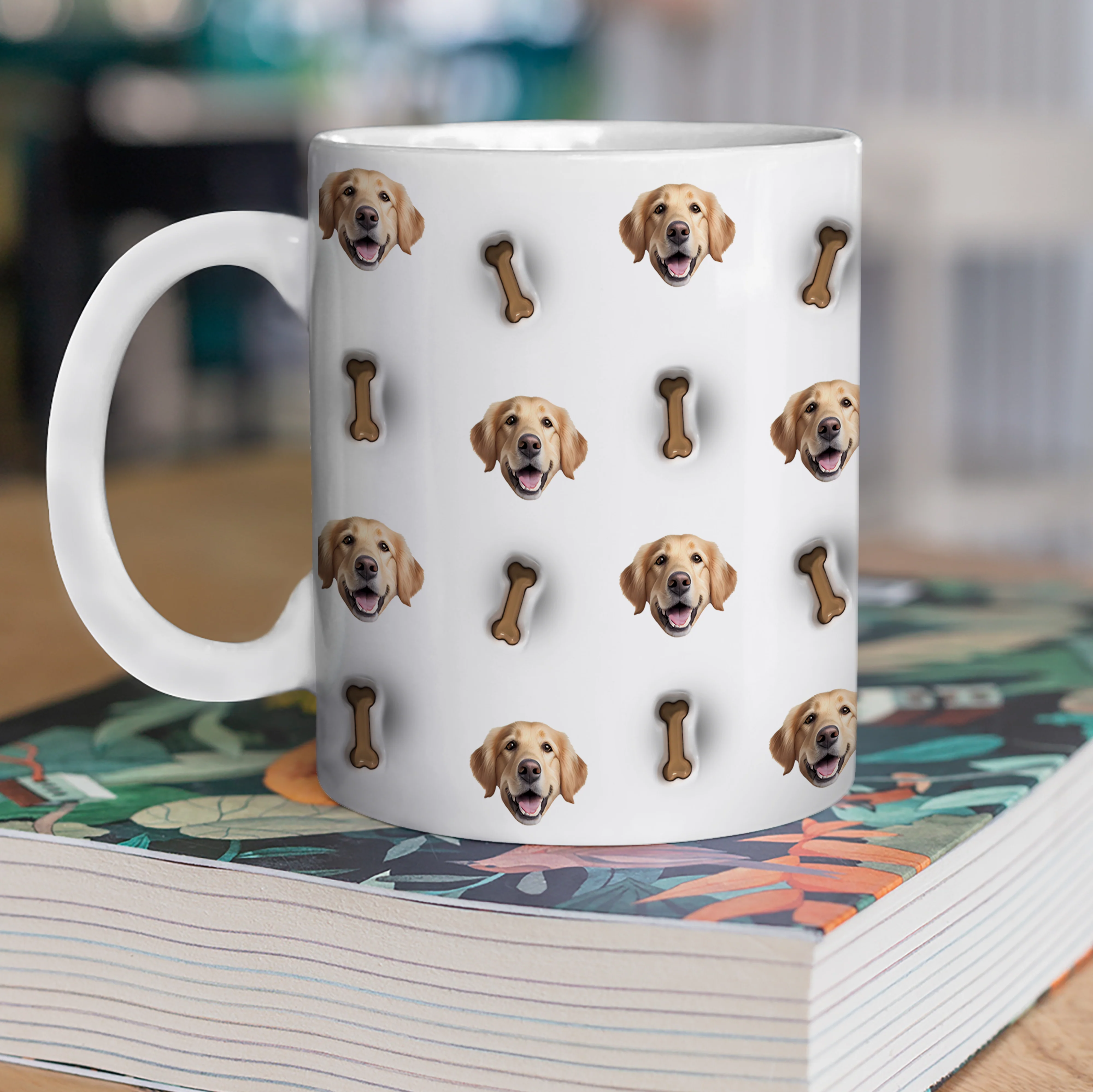 Custom Face Photo With Icon Dog For Dog Lover 3D Inflated Effect Mug TH10 894335 - Image 4