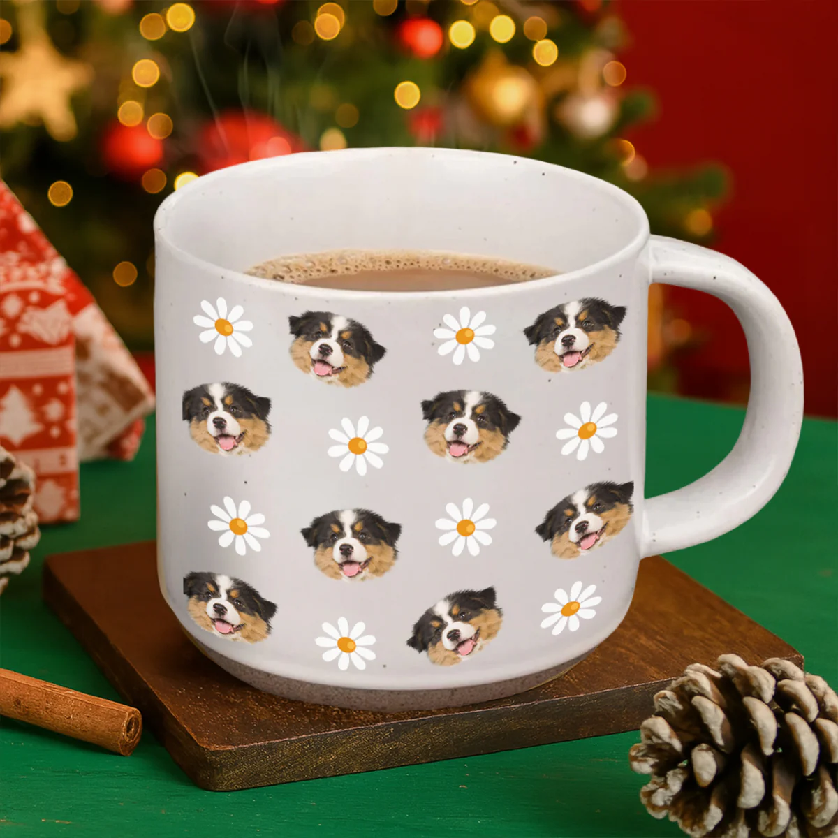 Custom Face Photo With Icon Dog Pottery Mug TH10 894259 - Image 3