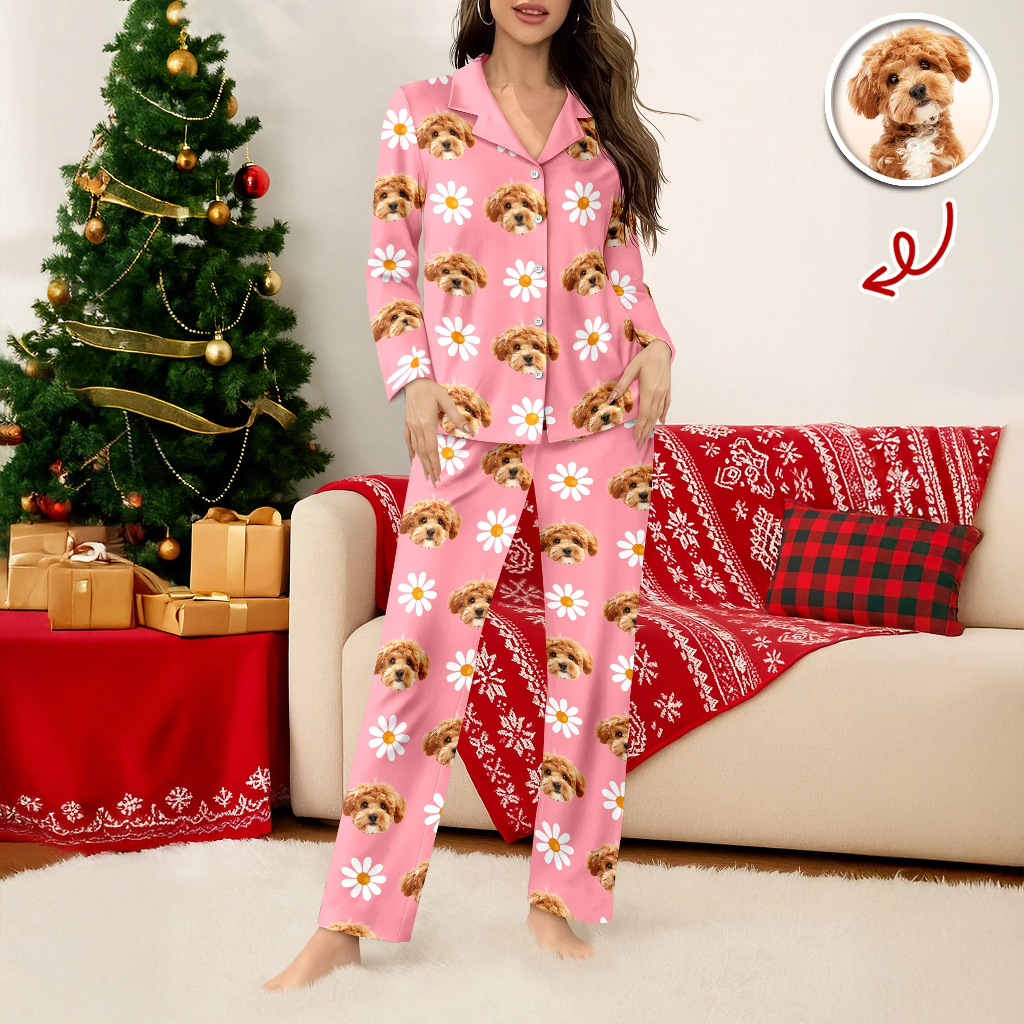 Custom Face Photo With Icon Pajamas Gift For Dog Lovers TH10 894995 - Image 4