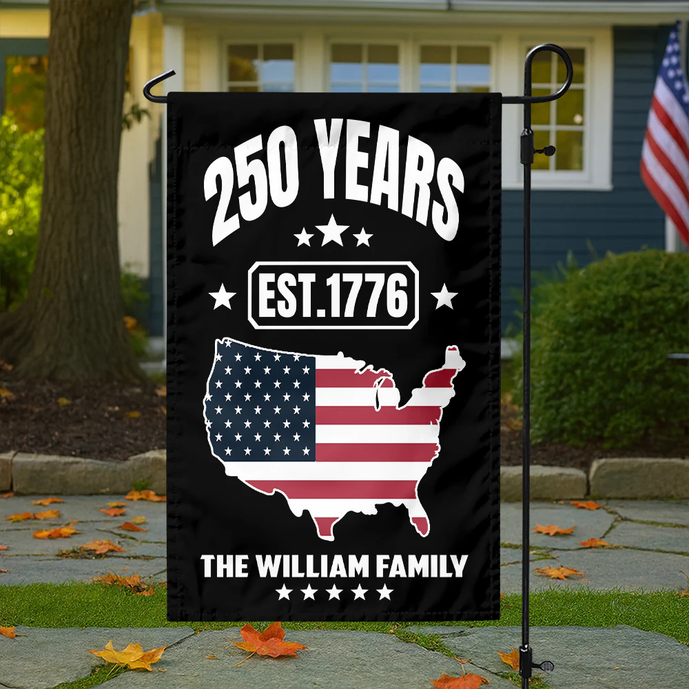 Custom Family Name 250 Years Est 1776 Garden Flag TH10 896671 - Image 2