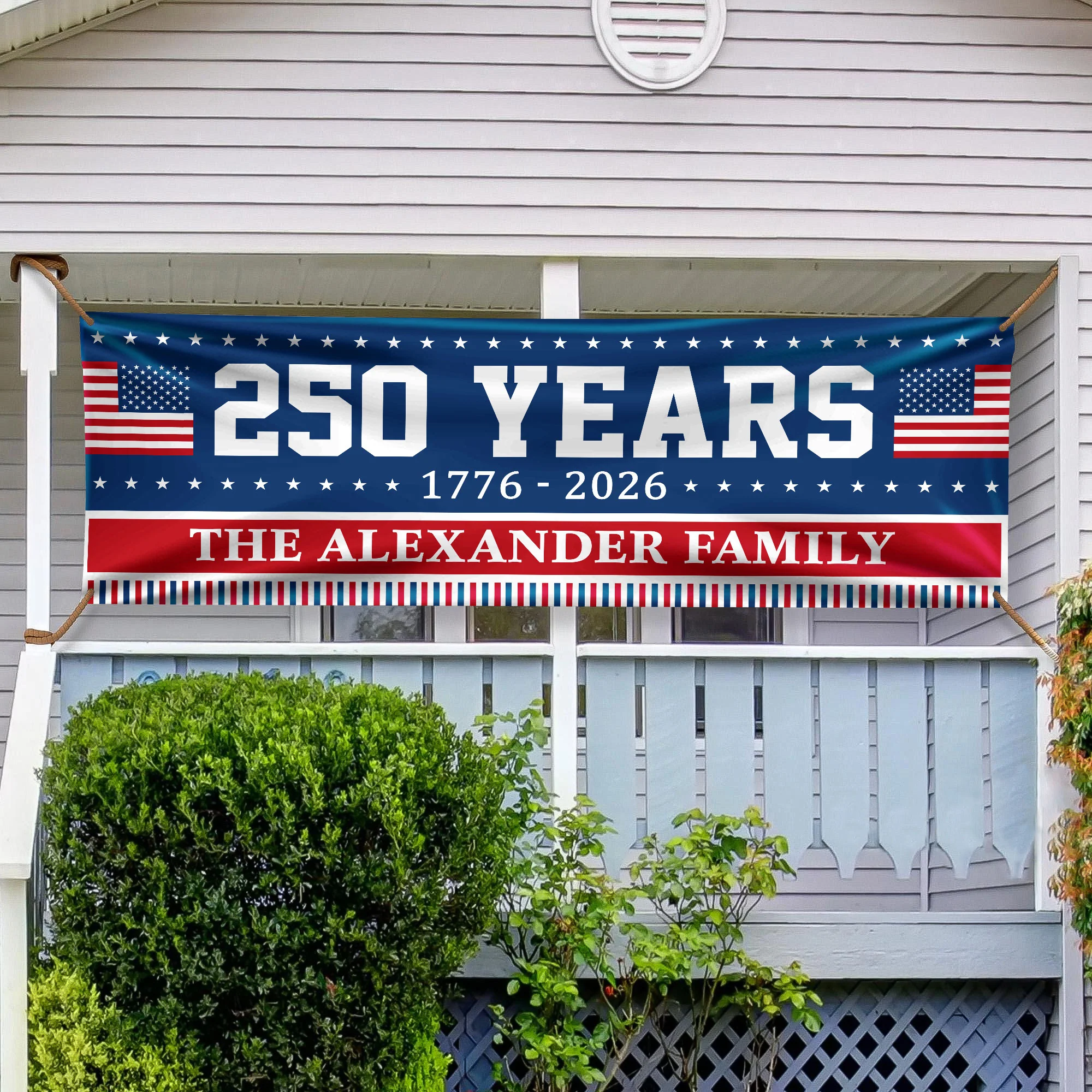 Custom Family Name 250 Years Of America Banner TH10 898297 - Image 2