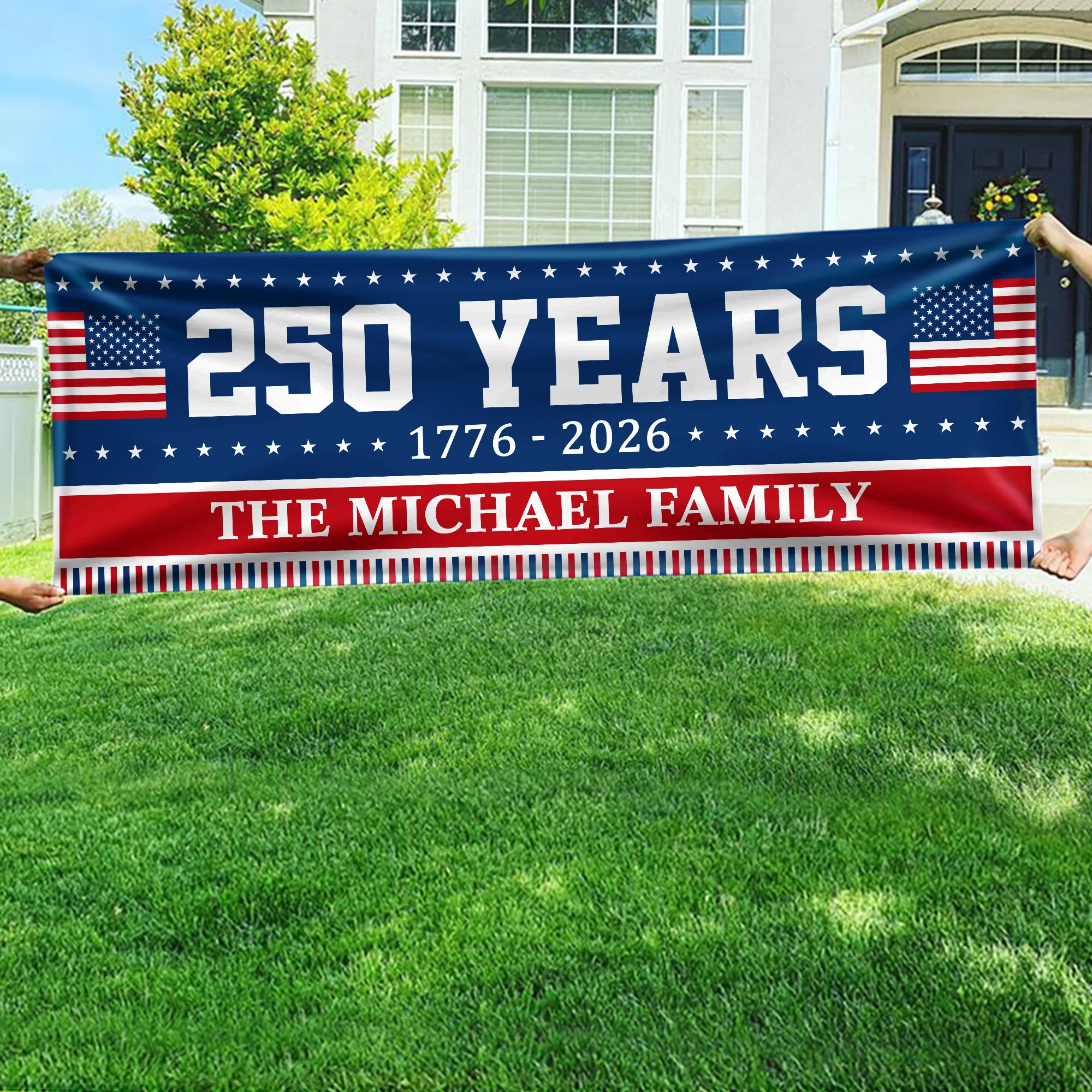 Custom Family Name 250 Years Of America Banner TH10 898297 - Image 4