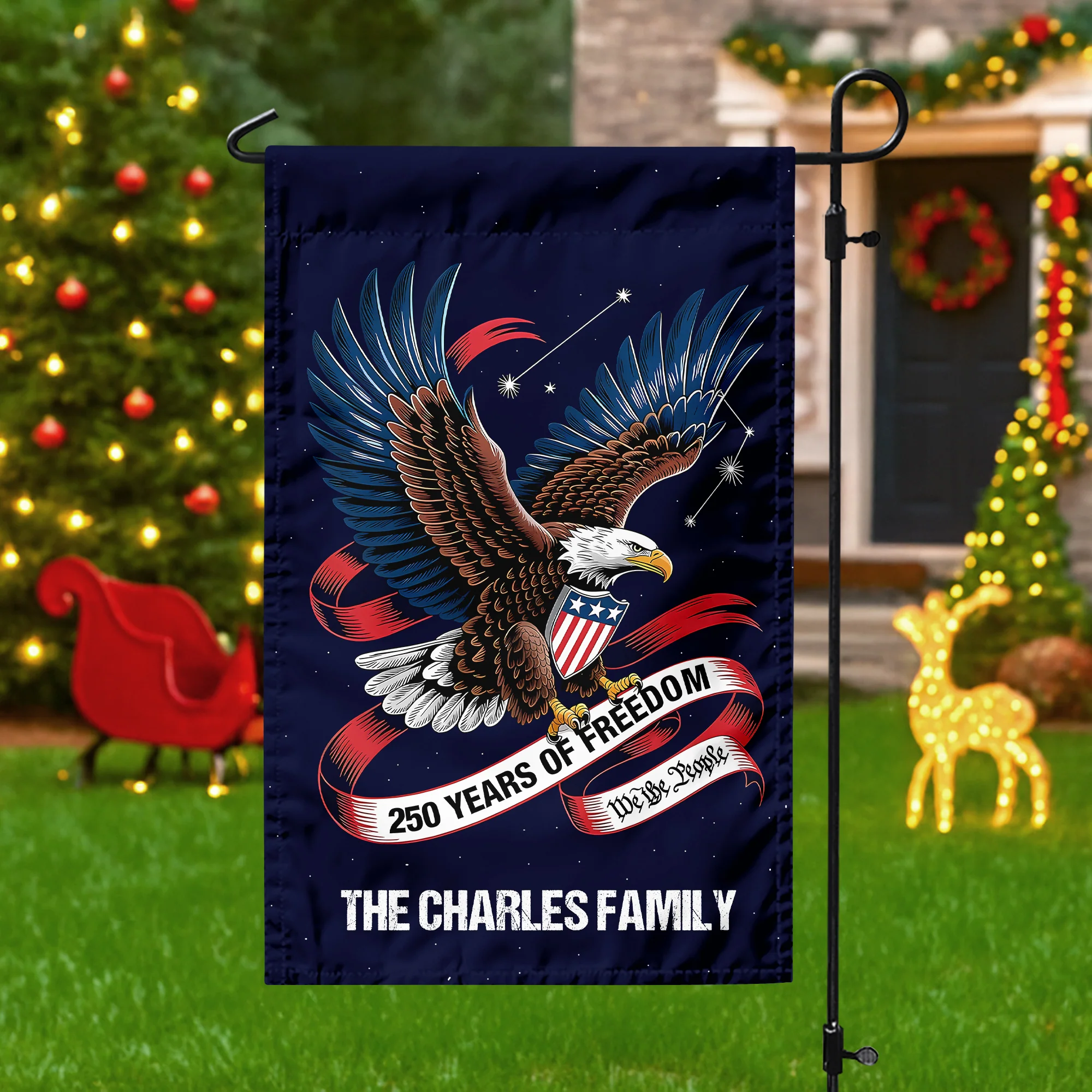 Custom Family Name 250 Years Of Freedom, We The People Garden Flag TH10 898313 - Image 2
