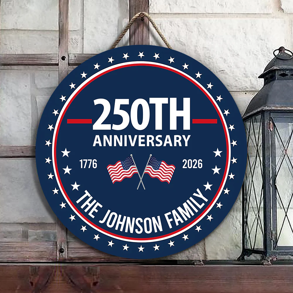 Custom Family Name 250th Anniversary 1776-2026 America Door Sign TH10 898741 - Image 3