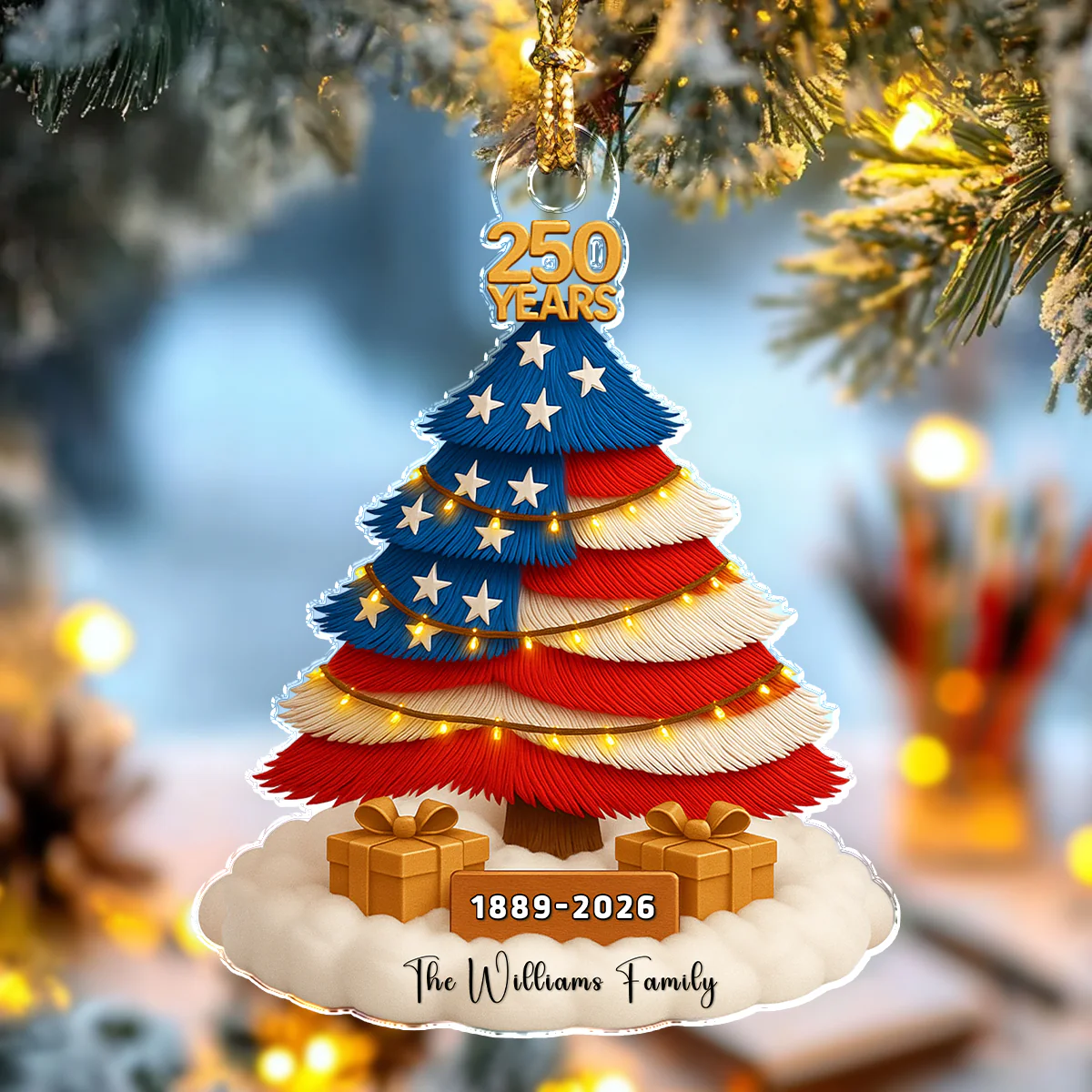 Custom Family Name Acrylic Ornament 250 Years of The United States TH10 896555 - Image 4