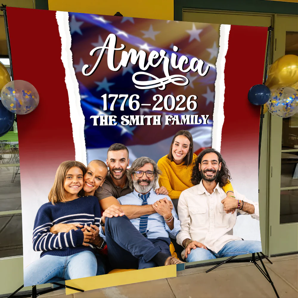 Custom Family Name America 1776 - 2026 Backdrop TH10 896571 - Image 2