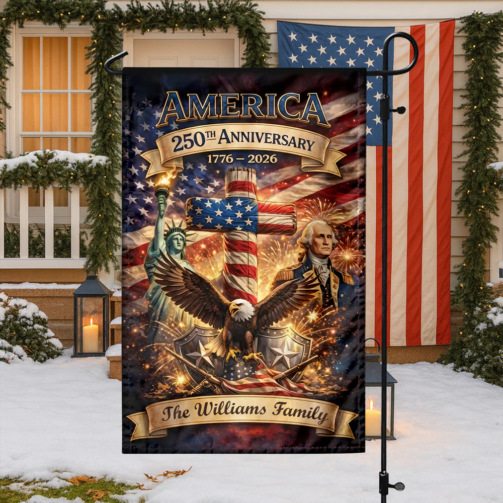 Custom Family Name America 250th Anniversary Garden Flag TH10 898823 - Image 4