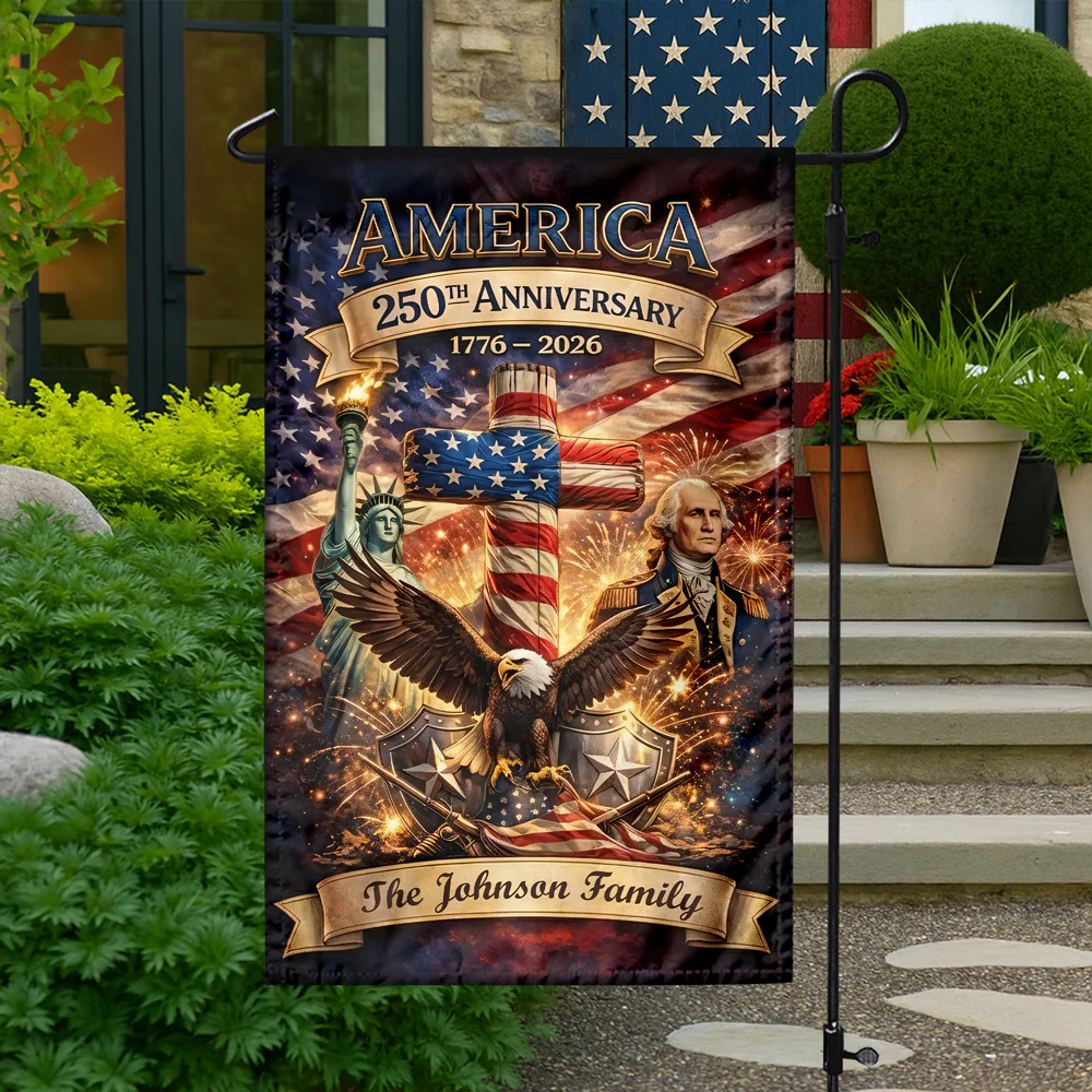 Custom Family Name America 250th Anniversary Garden Flag TH10 898823 - Image 5