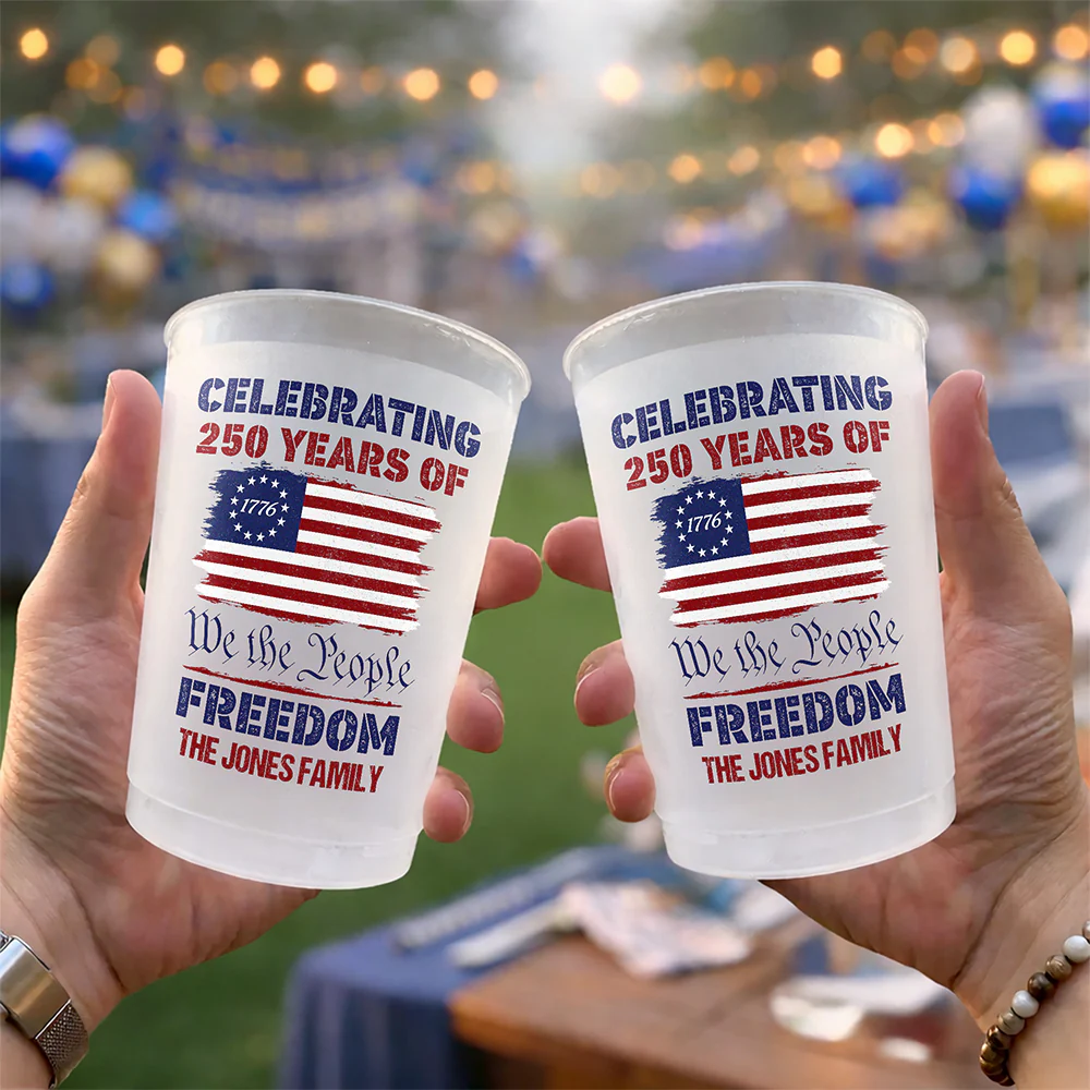 Custom Family Name Celebrating 250 Years Of Freedom Cups For Party TH10 169667 - Image 3