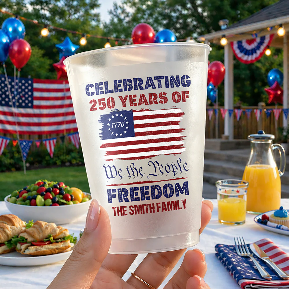 Custom Family Name Celebrating 250 Years Of Freedom Cups For Party TH10 169667 - Image 4