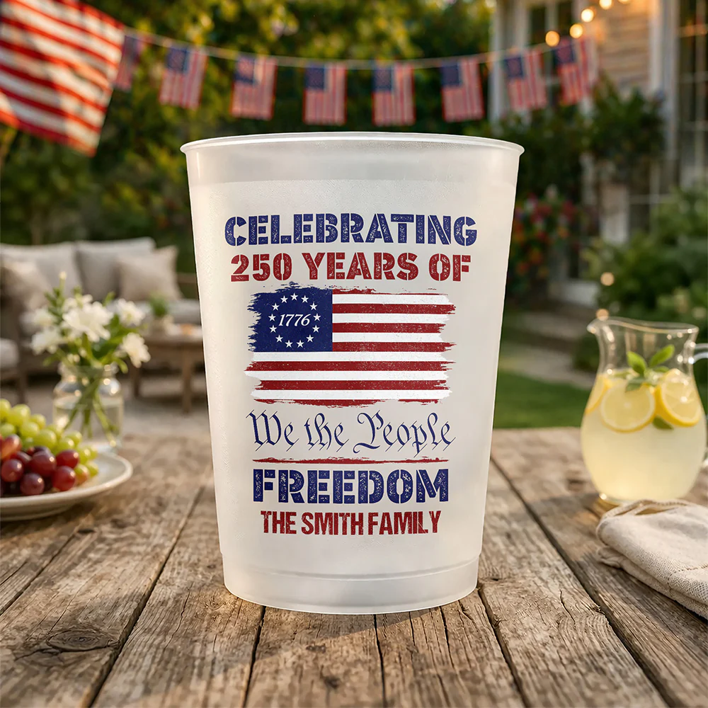 Custom Family Name Celebrating 250 Years Of Freedom Cups For Party TH10 169667 - Image 5