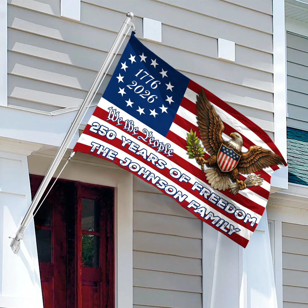 Custom Family Name We The People 250 Years Of Freedom House Flag TH10 169035 - Image 2