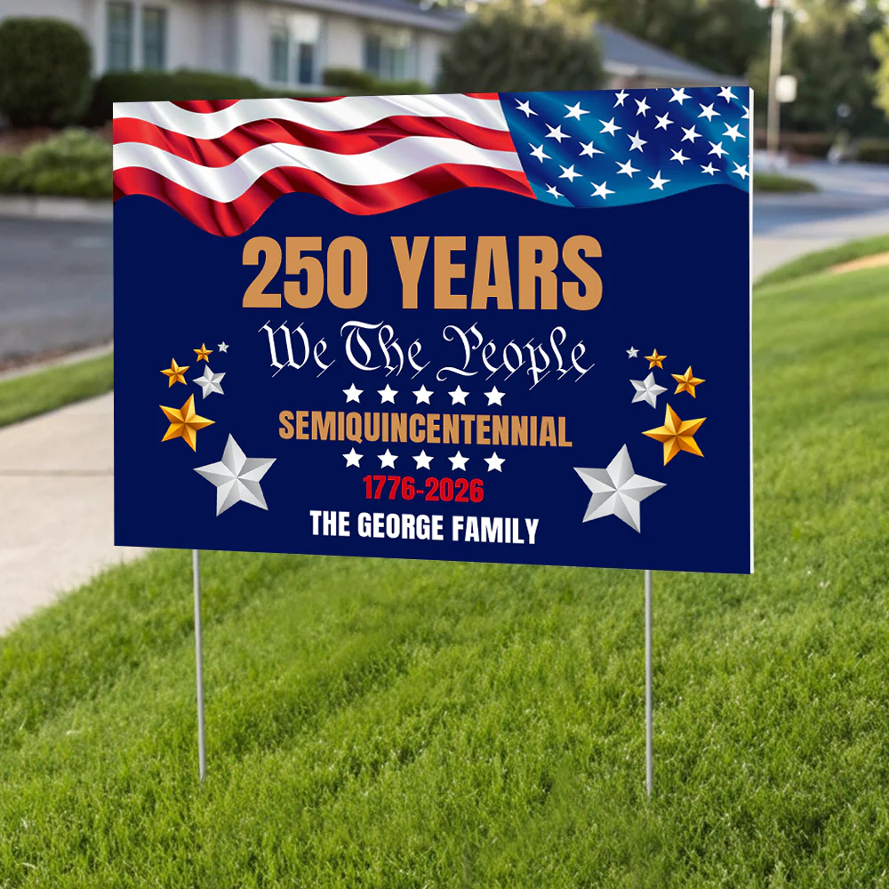 Custom Family Name We The People 250 Years Semiquincentennial Yard Sign TH10 898063 - Image 3