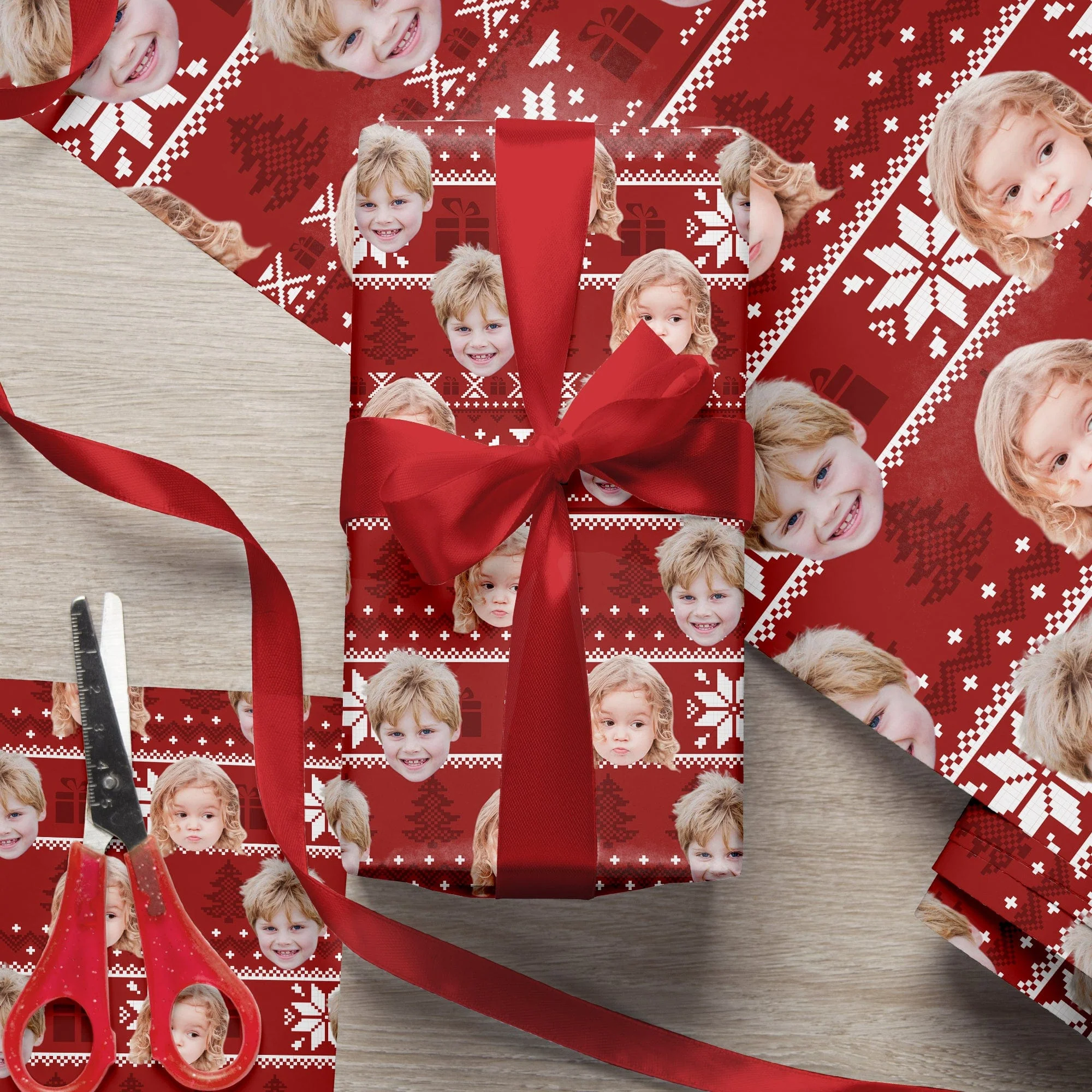 Custom Family Photo Bright Your Christmas Gift With Wrapping Paper TH10 892217 - Image 2