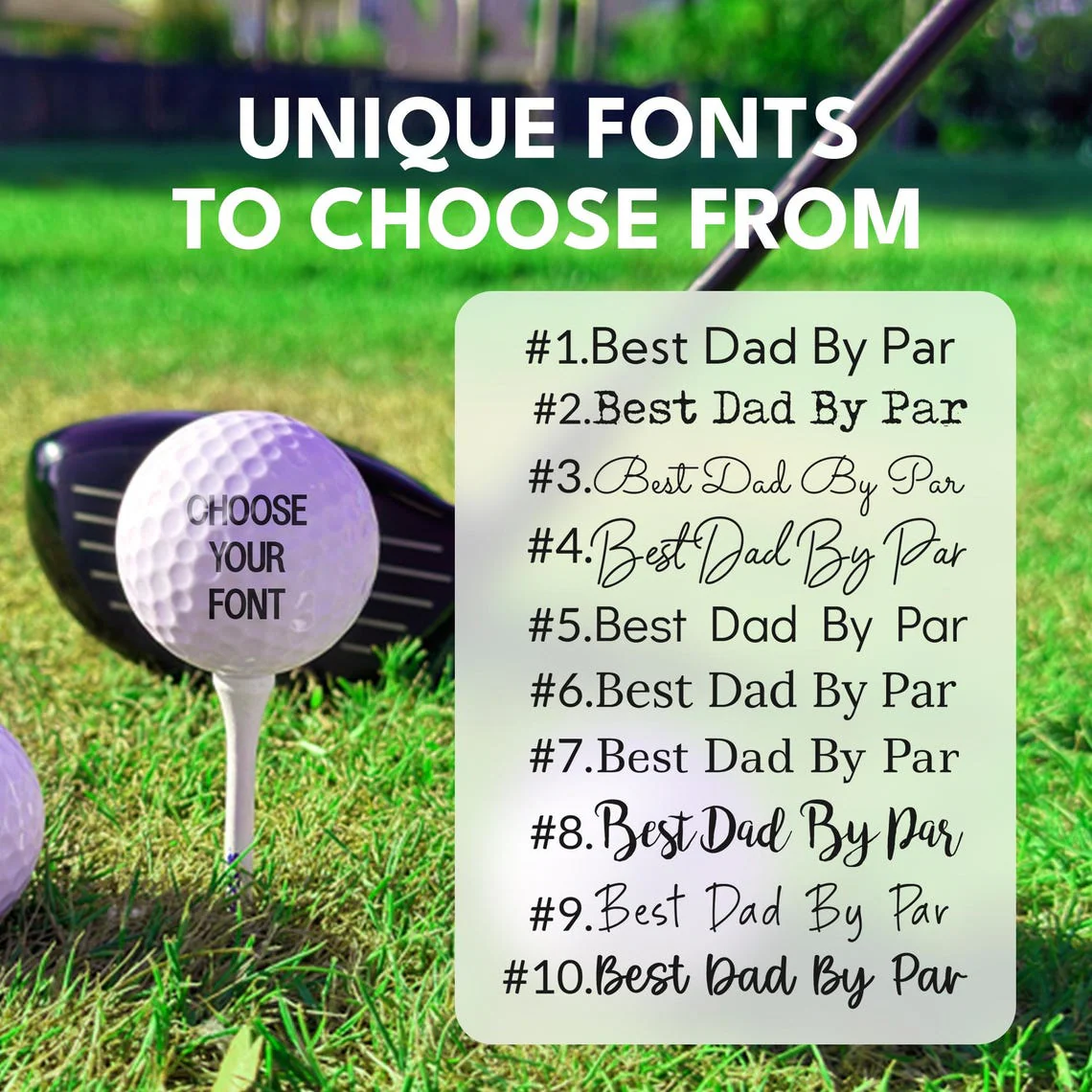 Custom Family Picture Golf Balls, Personalized Dad Gift, Funny Golf Gifts TH10 169805 - Image 2