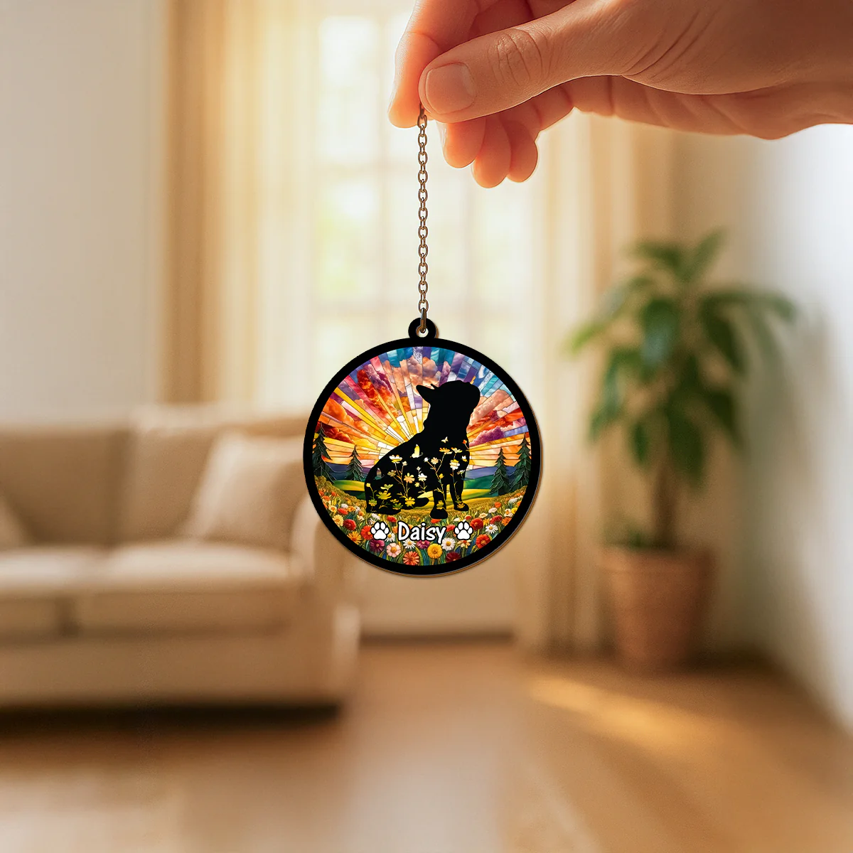 Custom Floral Dog Memorial Suncatcher For Dog Lovers TH10 894305 - Image 6