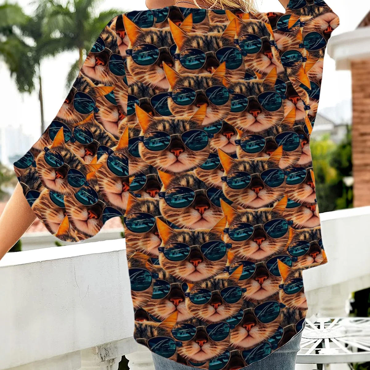 Custom Full Cat Face Photo Kimono N304 889617 - Image 3