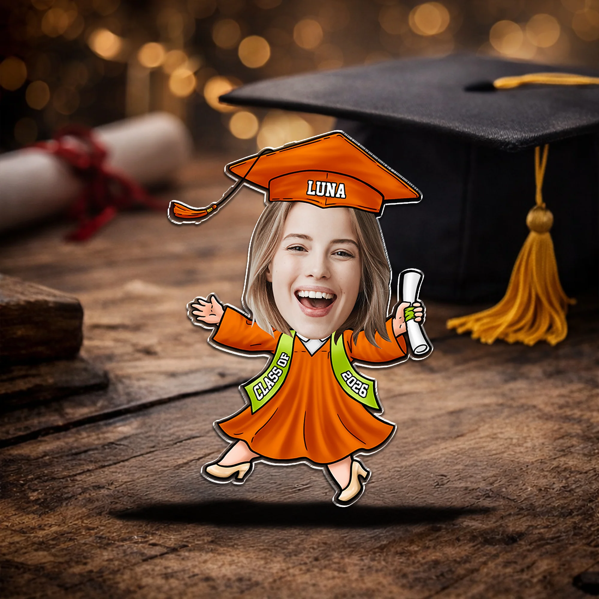 Custom Funny Face Class of 2026 Graduation Acrylic Pin TH10 169299 - Image 3