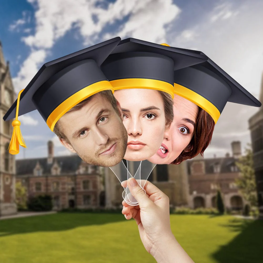 Custom Graduation Big Head Photo Face Fans Funny Personalized Gift TH10 892423 - Image 2