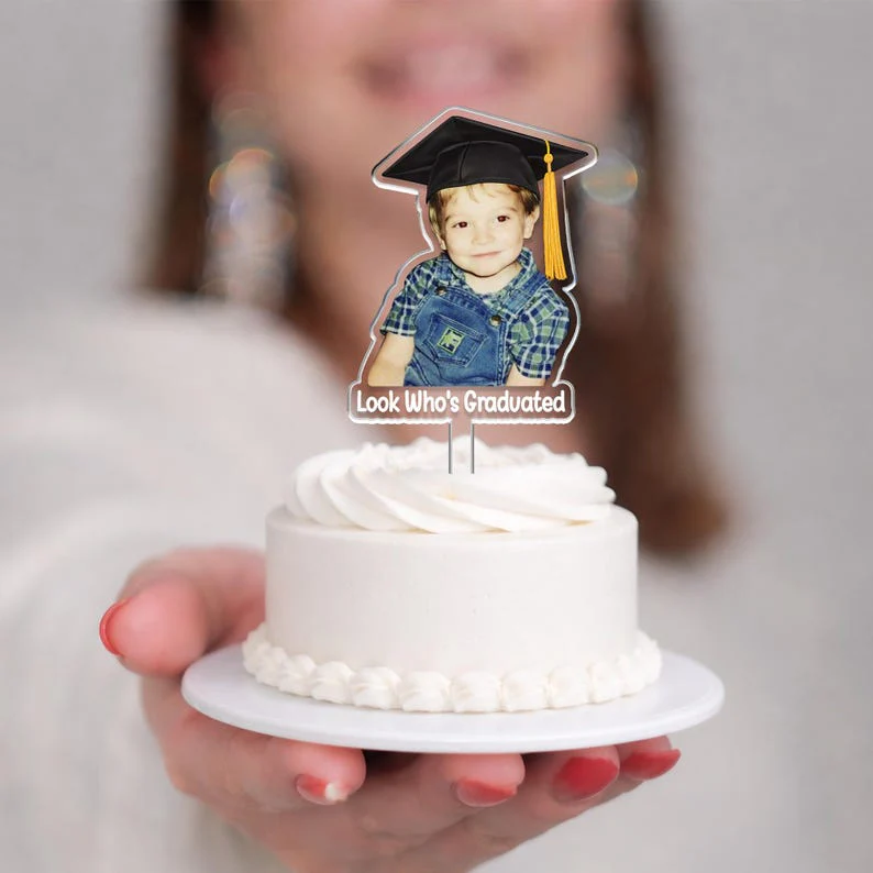 Custom Graduation Cake Topper, Personalized Photo Grad Topper, Class of 2026 Cake Decoration, Graduation Party Cake Decor TH10 169693 - Image 3