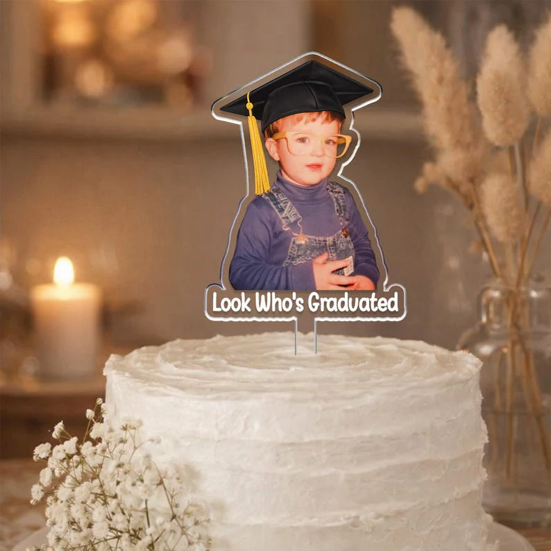 Custom Graduation Cake Topper, Personalized Photo Grad Topper, Class of 2026 Cake Decoration, Graduation Party Cake Decor TH10 169693 - Image 4