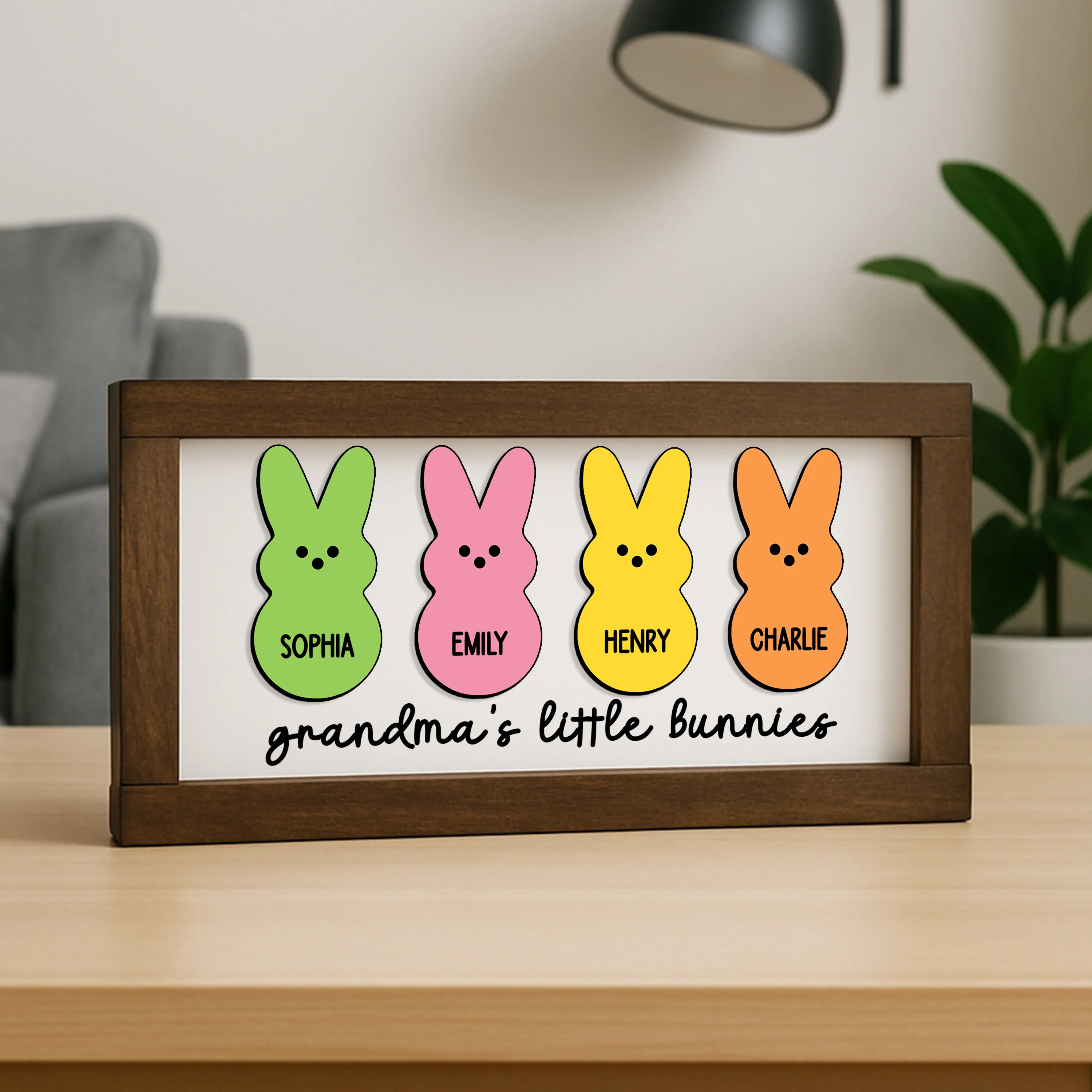 Custom Grandma's Little Bunnies Frame TH10 898999 - Image 2