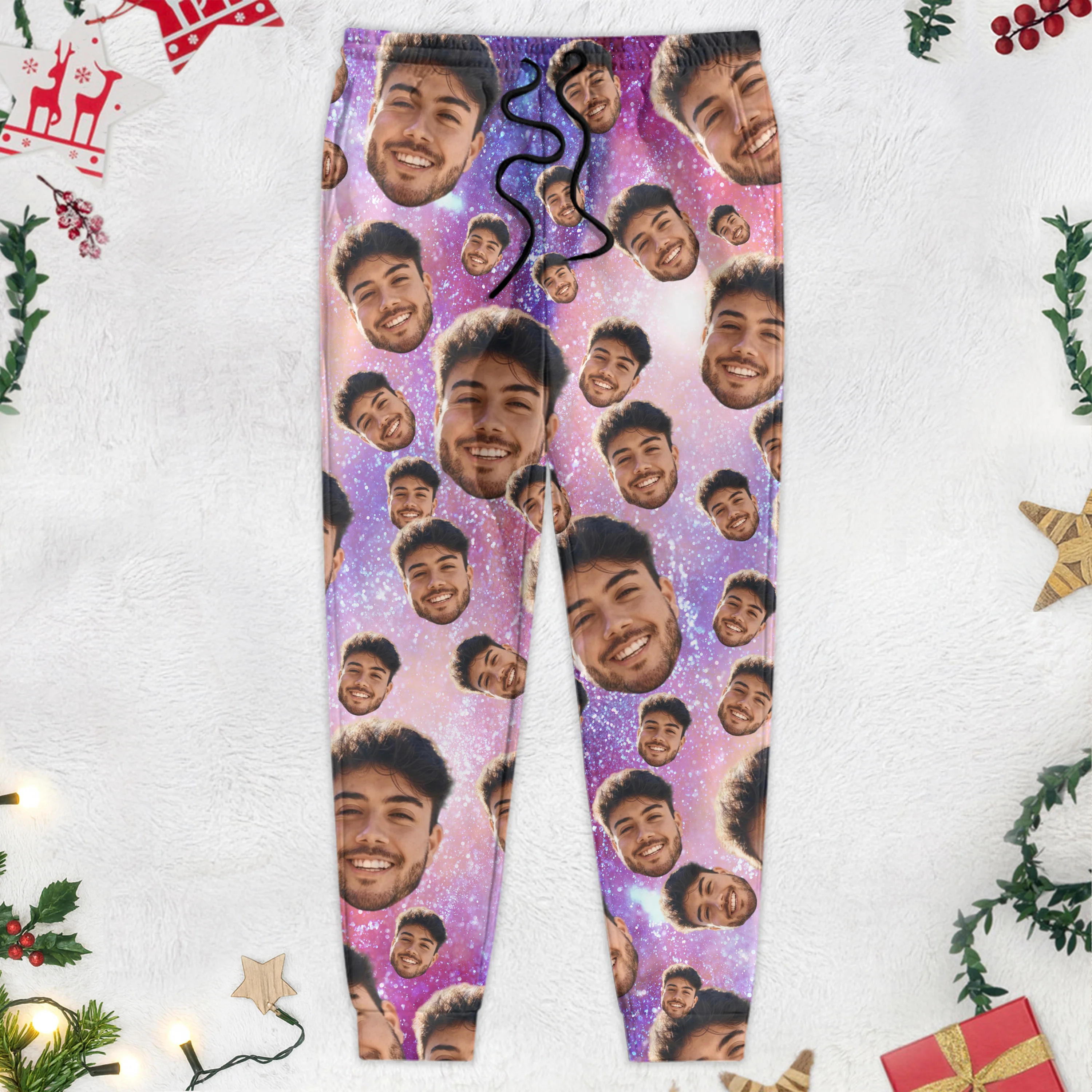 Custom Human Face Photo Christmas Gift Sweatpants TH10 891505 - Image 2