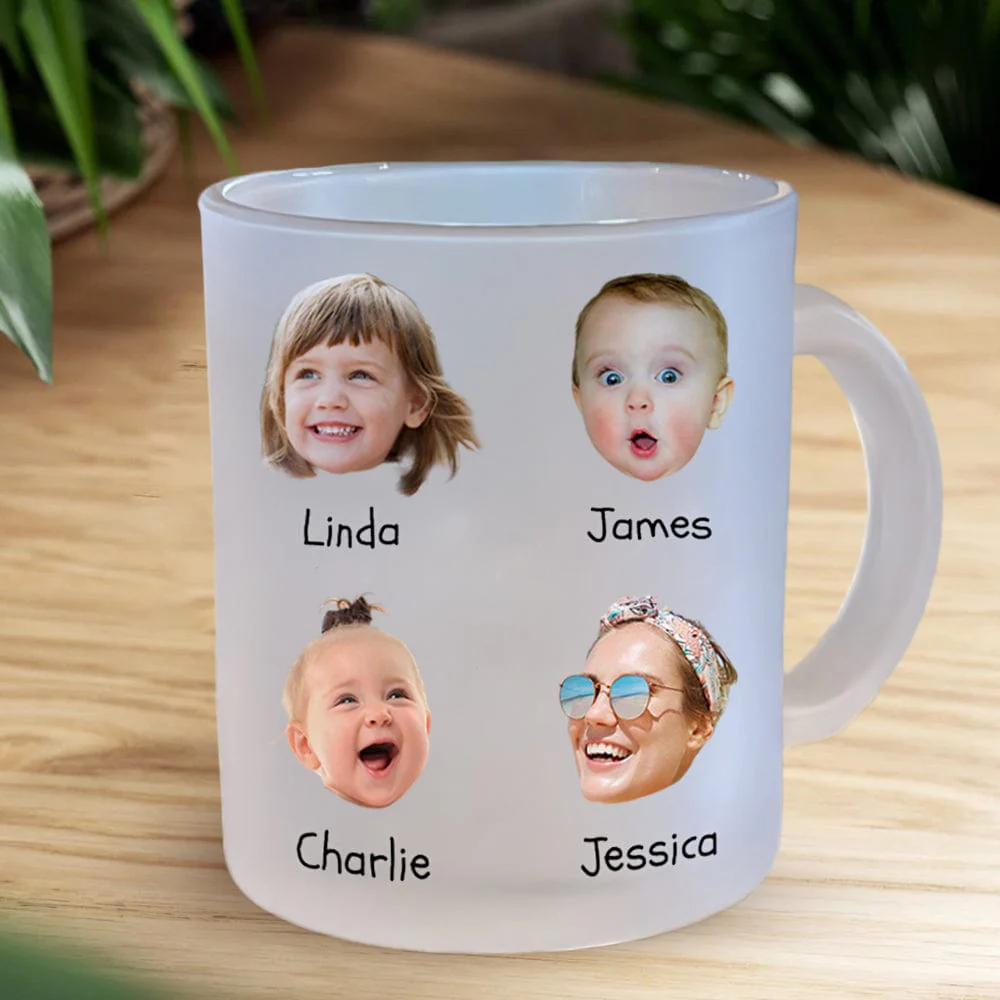 Custom Human Face Photo Glass Mug TH10 891433 - Image 2