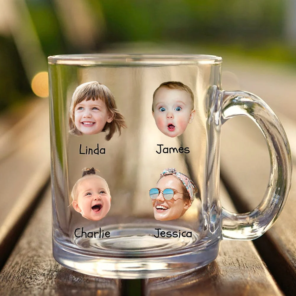 Custom Human Face Photo Glass Mug TH10 891433 - Image 3