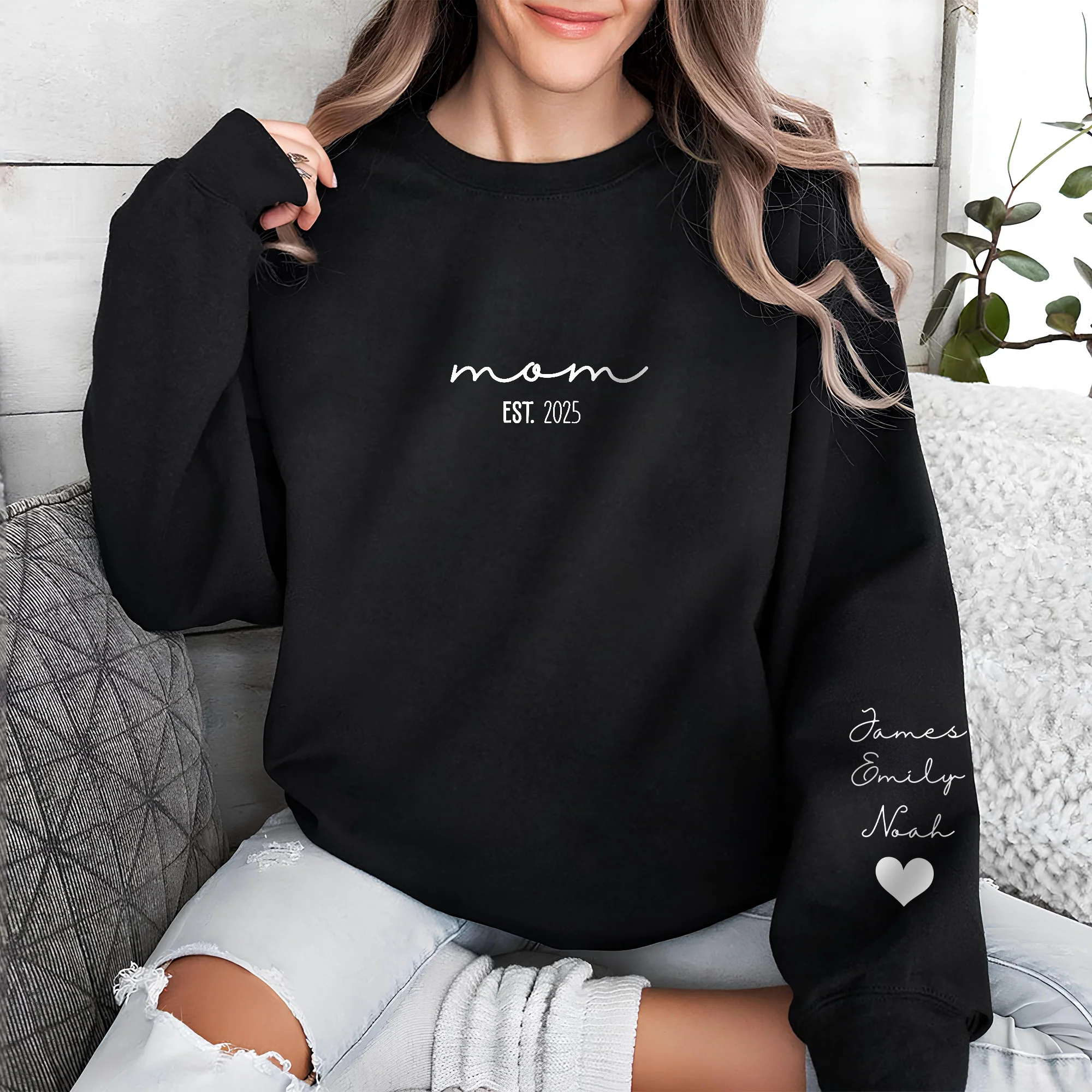 Custom Kid Name Mama Grandma Since Sleeve Printed Sweatshirt TH10 169477