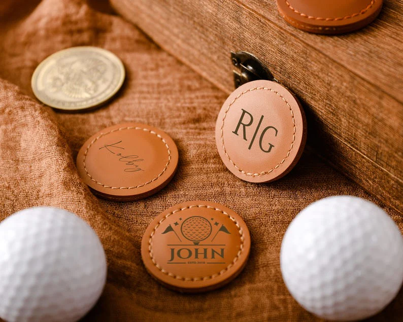 Custom Leather Golf Ball Markers-with custom,perfect for a personalized gift for your father,husband or brother TH10 898203 - Image 4