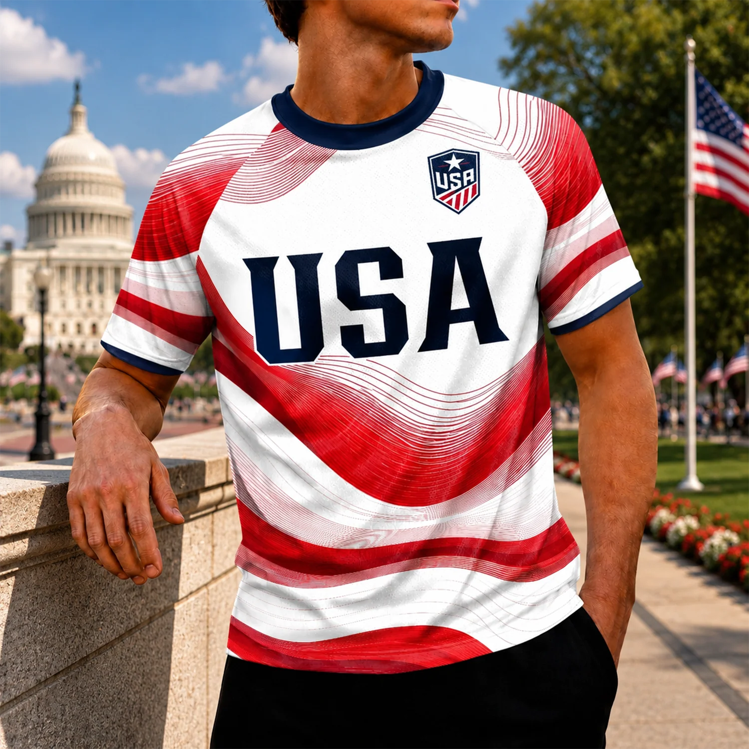 Custom Men's USA 2026 Jersey Shirt - Personalized Gifts For Soccer Lovers, Sports Fans, Sports Lovers TH10 170369 - Image 2