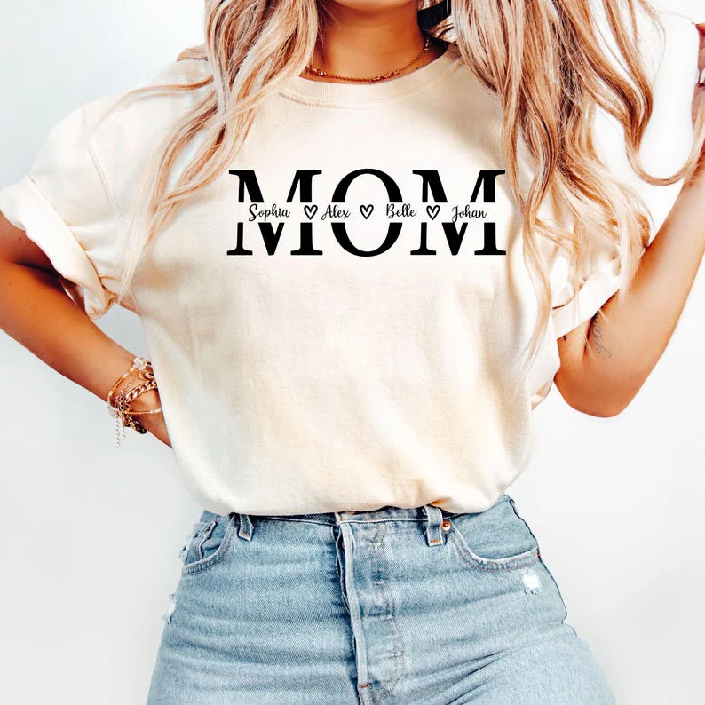 Custom Mom Shirt, Personalized Mama Gift, Mother's Day Gift, Custom Name Shirt, Children Name Mom Shirt TH10 169153 - Image 2