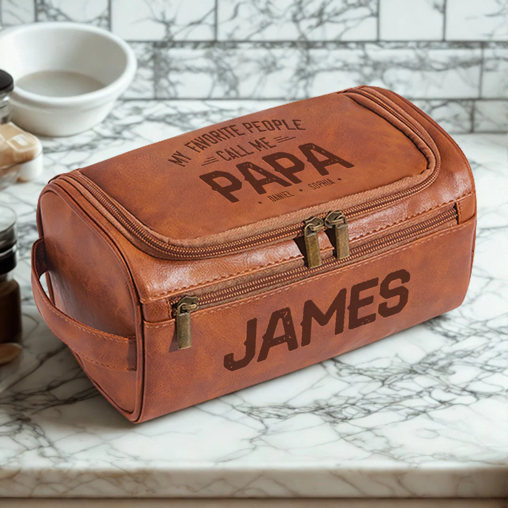 Custom My Favorite People Call Me Toiletry Bag With 2 Zip For Dad TH10 894921 - Image 4