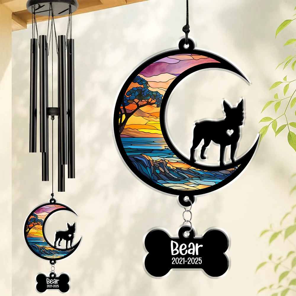 Custom Name And Dog Memorial Acrylic Wind Chimes TH10 894209 - Image 2