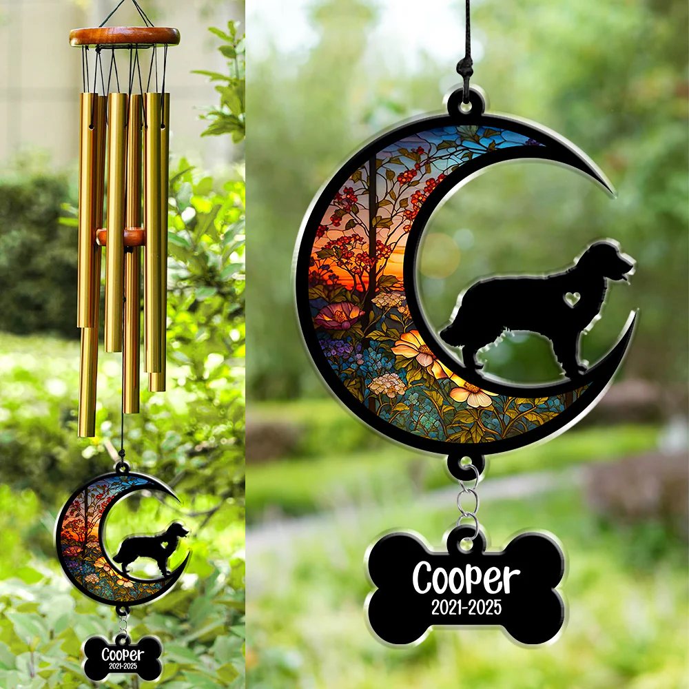 Custom Name And Dog Memorial Acrylic Wind Chimes TH10 894209 - Image 3