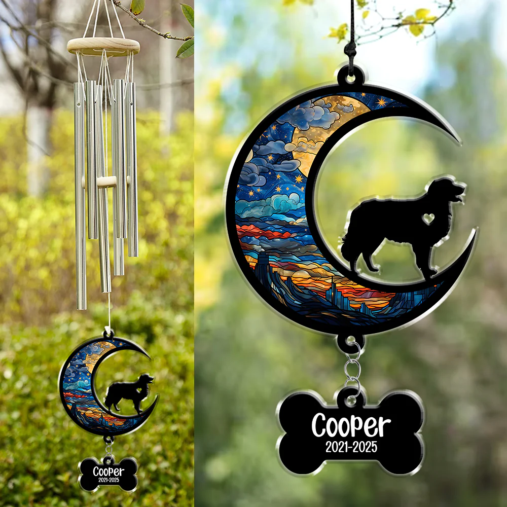 Custom Name And Dog Memorial Acrylic Wind Chimes TH10 894209 - Image 4