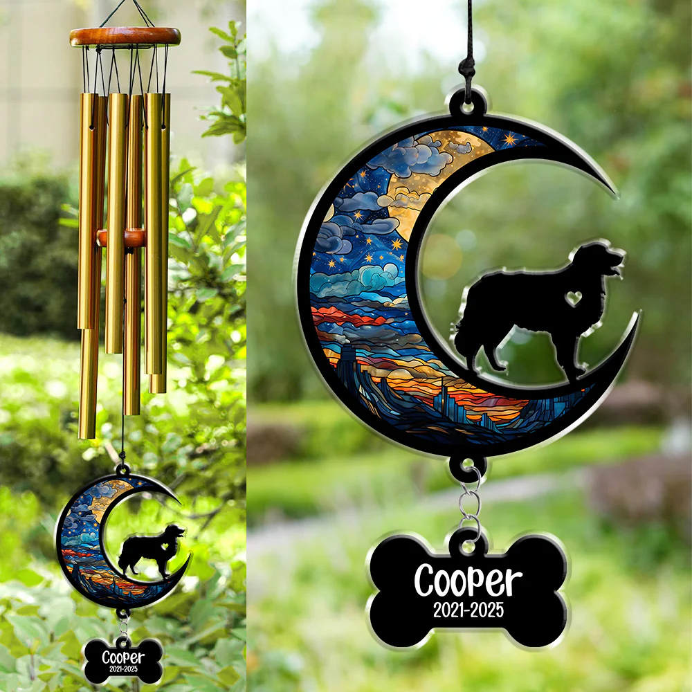 Custom Name And Dog Memorial Acrylic Wind Chimes TH10 894209 - Image 5