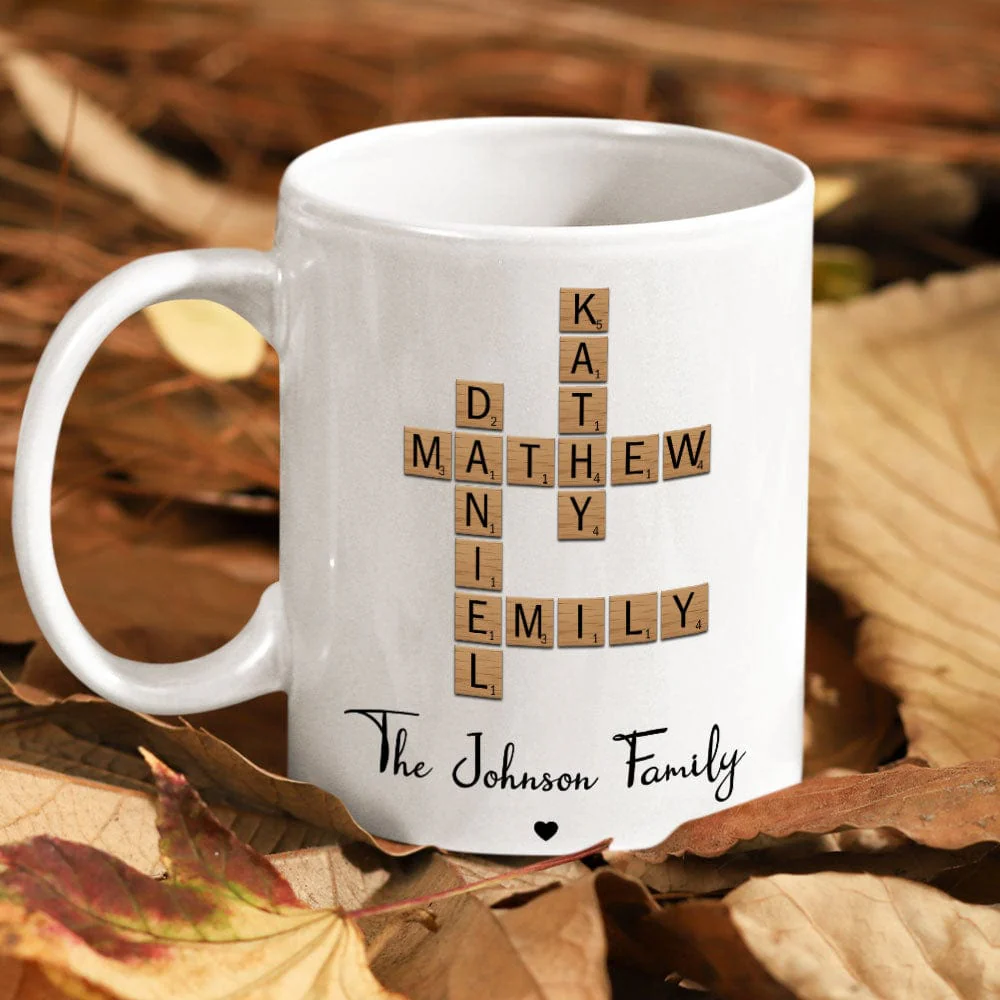 Custom Name And Family Name Crosswords Puzzle Mug TH10 892213 - Image 2