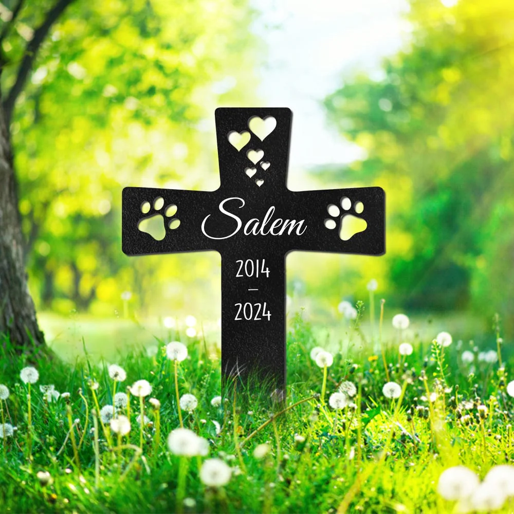 Custom Name And Year For Dog Cat Memorial Garden Stake TH10 891623 - Image 2