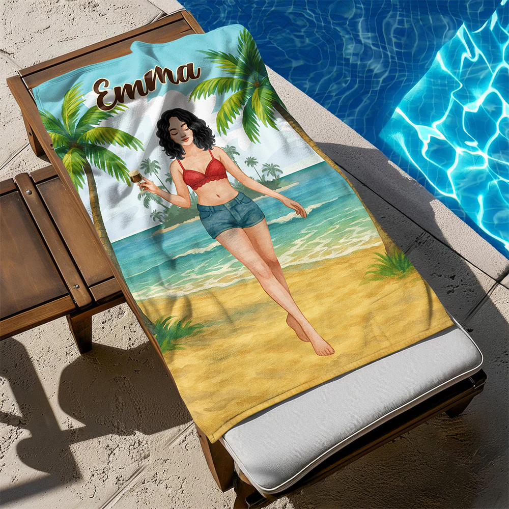 Custom Name Beach Towel For Beach Lover Summer Gift TH10 894043 - Image 4